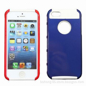 Case for iPhone 5S, Made of TPU and PC, Honeycomb Pattern TPU + PC (Can be Split)